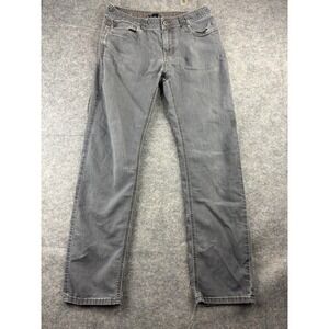 Prana Jeans Mens 31x32 Gray Denim Organic Cotton Blend Slim Fit Stretch Pants
